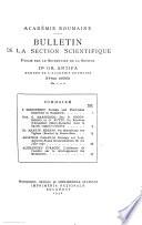 Bulletin de la Section scientifique de l'Académie roumanie