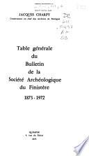 Bulletin de la Société archéologique du Finistère