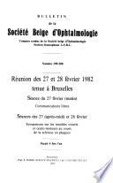 Bulletin de la Société belge d'ophtalmologie