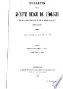 Bulletin de la Société belge de géologie, de paléontologie et d'hydrologie