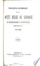 Bulletin de la Société belge de géologie, de paléontologie et d'hydrologie