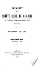 Bulletin de la Société belge de géologie