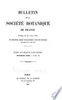 Bulletin de la Société botanique de France ...
