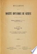 Bulletin de la Société botanique de Genève