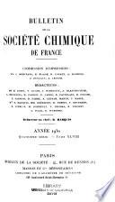 Bulletin de la Société chimique de Paris