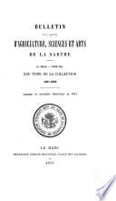 Bulletin de la Société d'agriculture, sciences et arts de la Sarthe