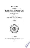 Bulletin de la Société d'agriculture, sciences et arts de la Sarthe