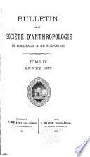 Bulletin de la Société d'anthropologie de Bordeaux & du Sud-ouest