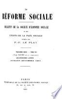 Bulletin de la Société d'économie sociale et des Unions de la paix sociale