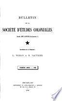 Bulletin de la Société d'études coloniales