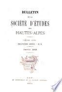 Bulletin de la Société d'études historiques, scientifiques, artistiques, et littéraires des Haute-Alpes