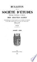 Bulletin de la Société d'études historiques, scientifiques, artistiques, et littéraires des Haute-Alpes