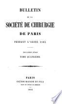 Bulletin de la Société de Chirurgie de Paris