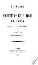 Bulletin de la Société de chirurgie de Paris