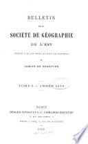 Bulletin de la Société de Géographie de l'Est