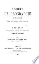 Bulletin de la Societe de geographie de l'Est