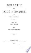 Bulletin de la Société de géographie de Rochefort