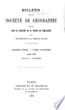 Bulletin de la Société de géographie
