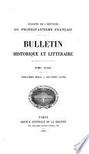 Bulletin de la Société de l'histoire du protestantisme français