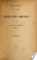 Bulletin de la Société de législation comparée