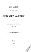 Bulletin de la Société de législation comparée