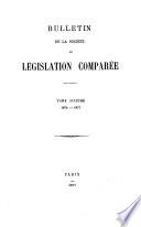 Bulletin de la Société de législation comparée