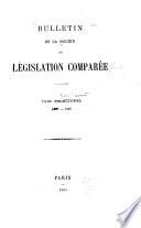 Bulletin de la Société de législation comparée