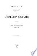 Bulletin de la Société de législation comparée