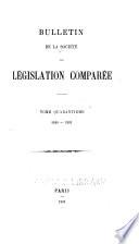 Bulletin de la Société de législation comparée
