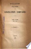 Bulletin de la Société de législation comparée