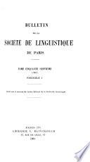 Bulletin de la Société de linguistique de Paris