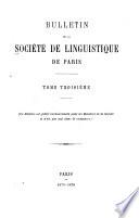 Bulletin de la Société de linguistique de Paris