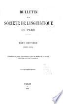 Bulletin de la Société de linguistique de Paris