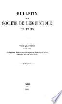 Bulletin de la Société de linguistique de Paris