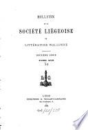 Bulletin de la Société de Littérature Wallone