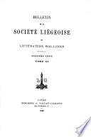 Bulletin de la Société de Littérature Wallone
