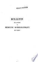Bulletin de la Société de médecine homoeopathique de Paris