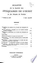 Bulletin de la Société des Antiquaires de l'Ouest