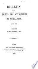 Bulletin de la Société des Antiquaires de Normandie