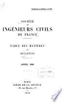 Bulletin de la Société des ingénieurs civils de France