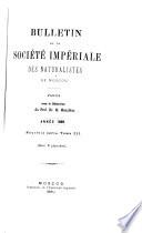 Bulletin de la Société des naturalistes de Moscou