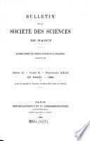 Bulletin de la Société des Sciences de Nancy