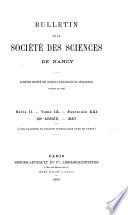 Bulletin de la Société des sciences de Nancy