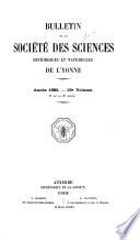 Bulletin de la Societe des sciences historiques et naturelles de l'Yonne