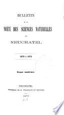 Bulletin de la société des sciences naturelles de Neuchatel