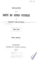 Bulletin de la Société des Sciences Naturelles de Neuchâtel