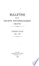 Bulletin de la Société entomologique d'Égypte