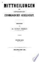 Bulletin de la Société entomologique suisse