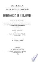 Bulletin de la Société française de dermatologie et de syphiligraphie