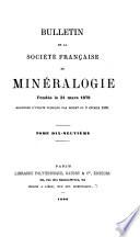 Bulletin de la Société française de minéralogie et de cristallographie